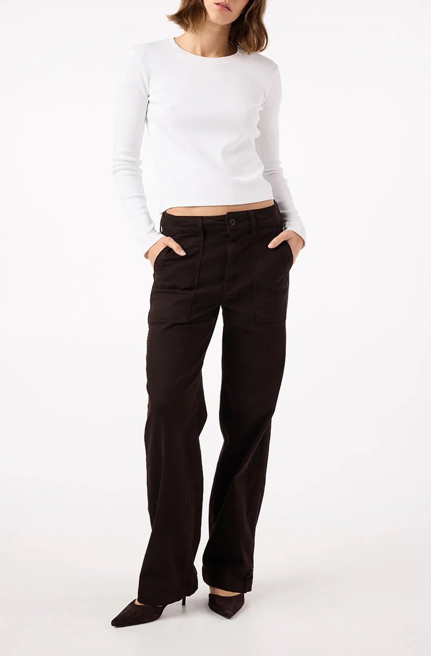 AMO Denim Easy Slouch Pant Brown