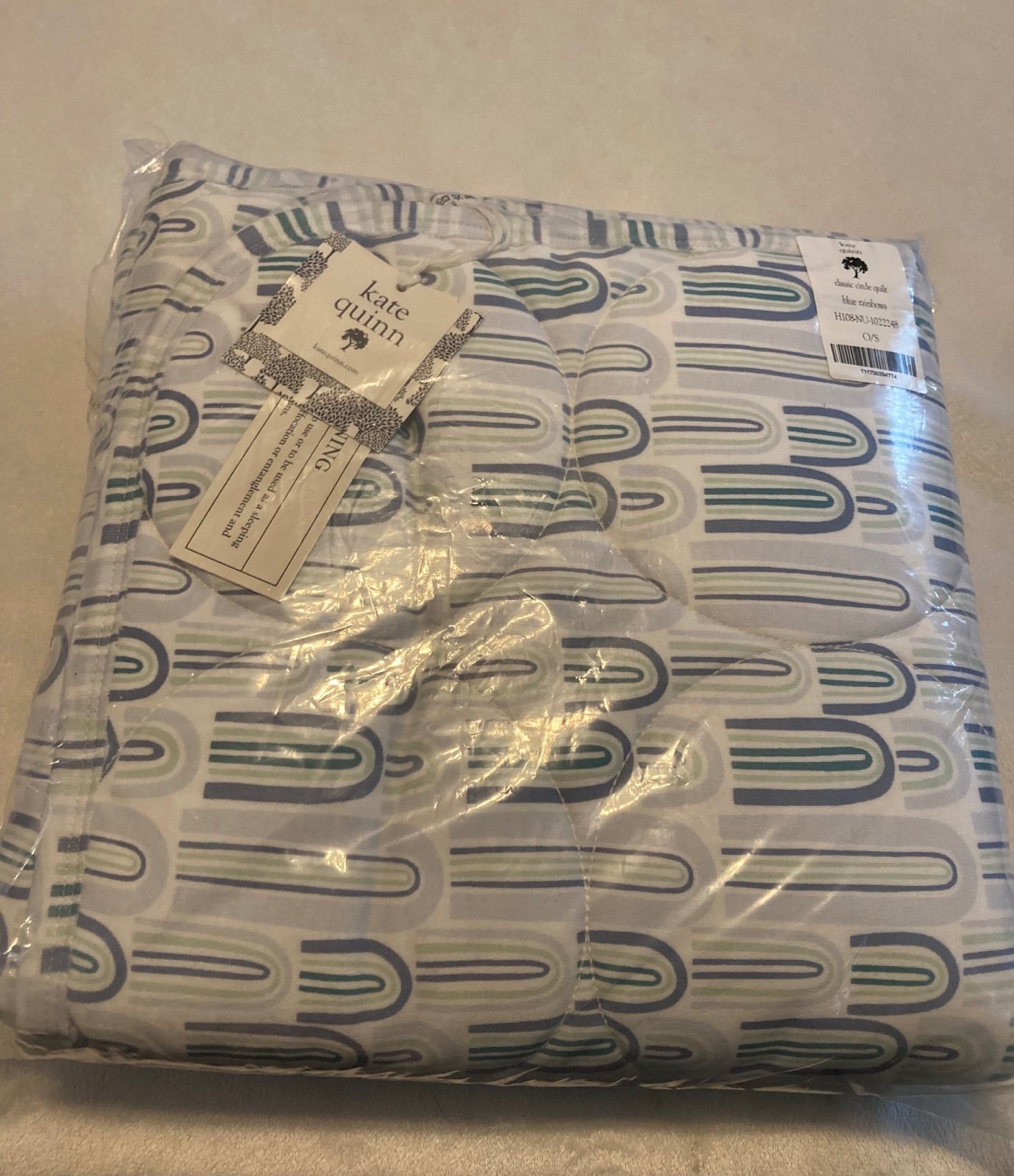 NWT blue rainbow Kate Quinn Quilt