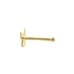 Solid 14K Yellow Gold Tiny Butterfly Straight Nose Stud New