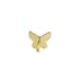 Solid 14K Yellow Gold Tiny Butterfly Straight Nose Stud New