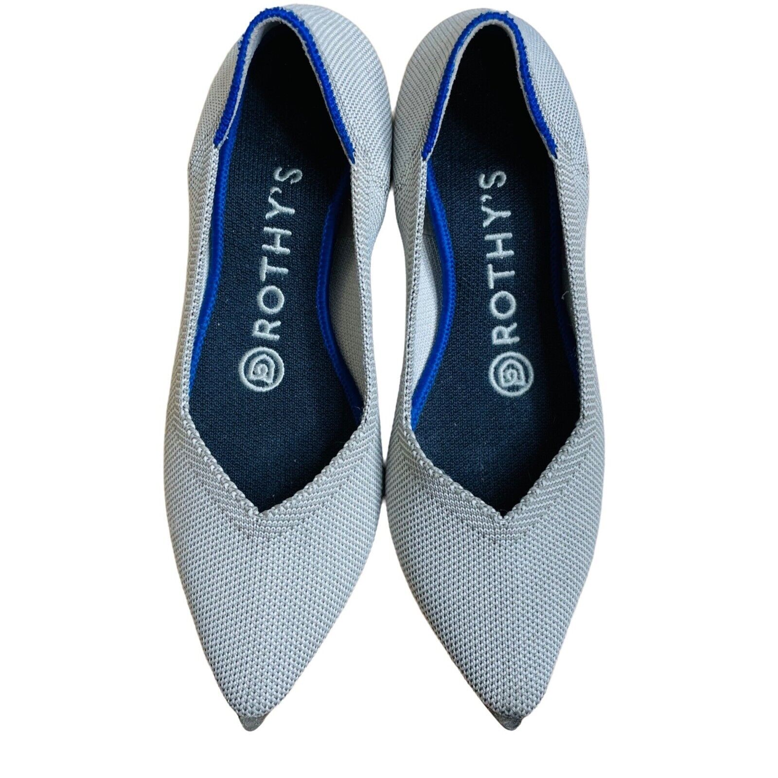 Rothys The Point Grey Flat Shoes Size 5 Womens - detail