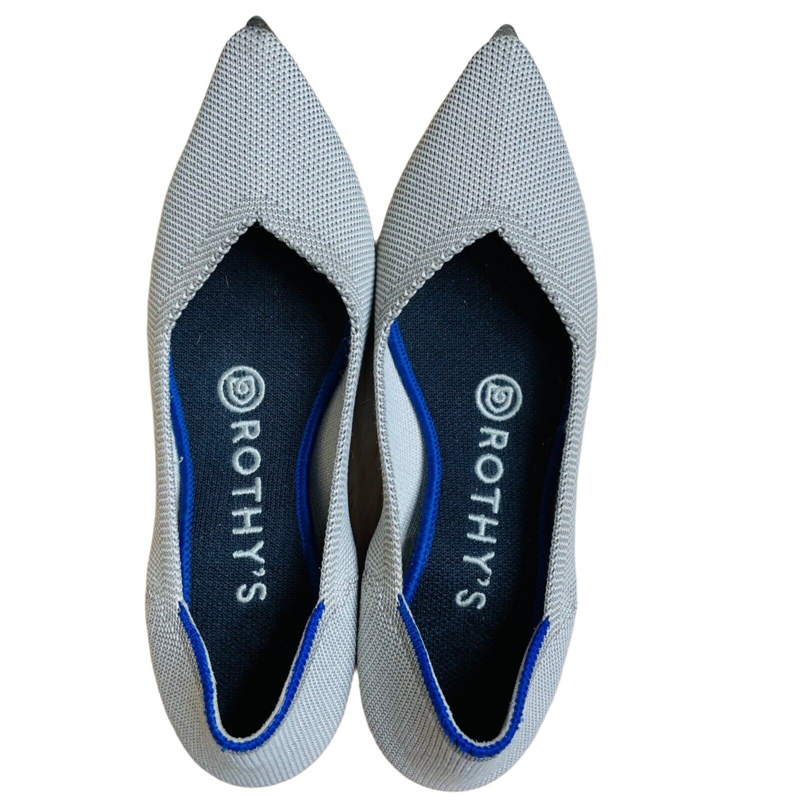 Rothys The Point Grey Flat Shoes Size 5 Womens - detail