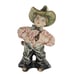 Vintage Italy Cowboy Ceramic Figurine Winking Holding Pipe Hand Painted
