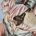 Vintage Italy Cowboy Ceramic Figurine Winking Holding Pipe Hand Painted