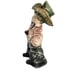 Vintage Italy Cowboy Ceramic Figurine Winking Holding Pipe Hand Painted
