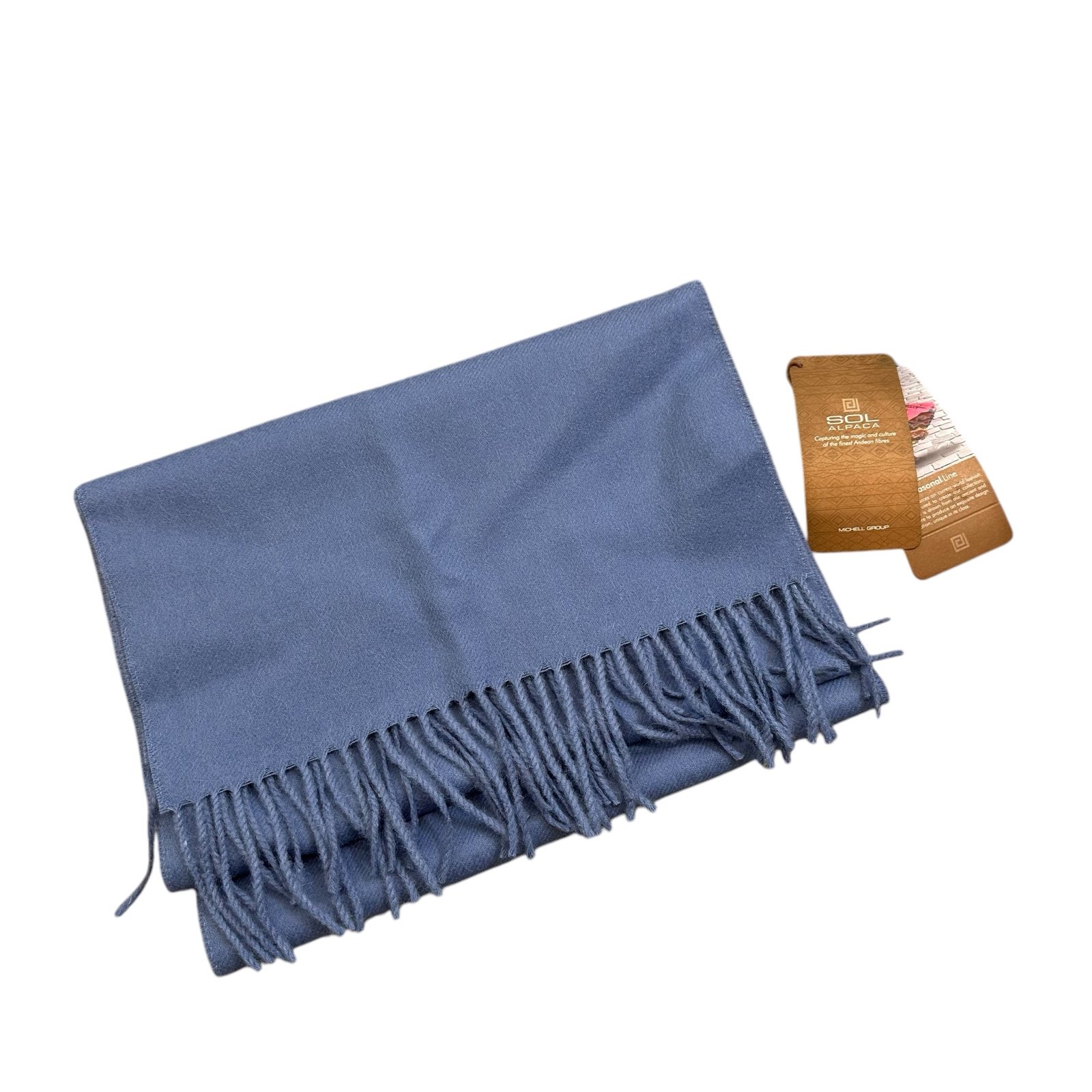 Sol Alpaca Long Brushed Scarf 100% Baby Alpaca