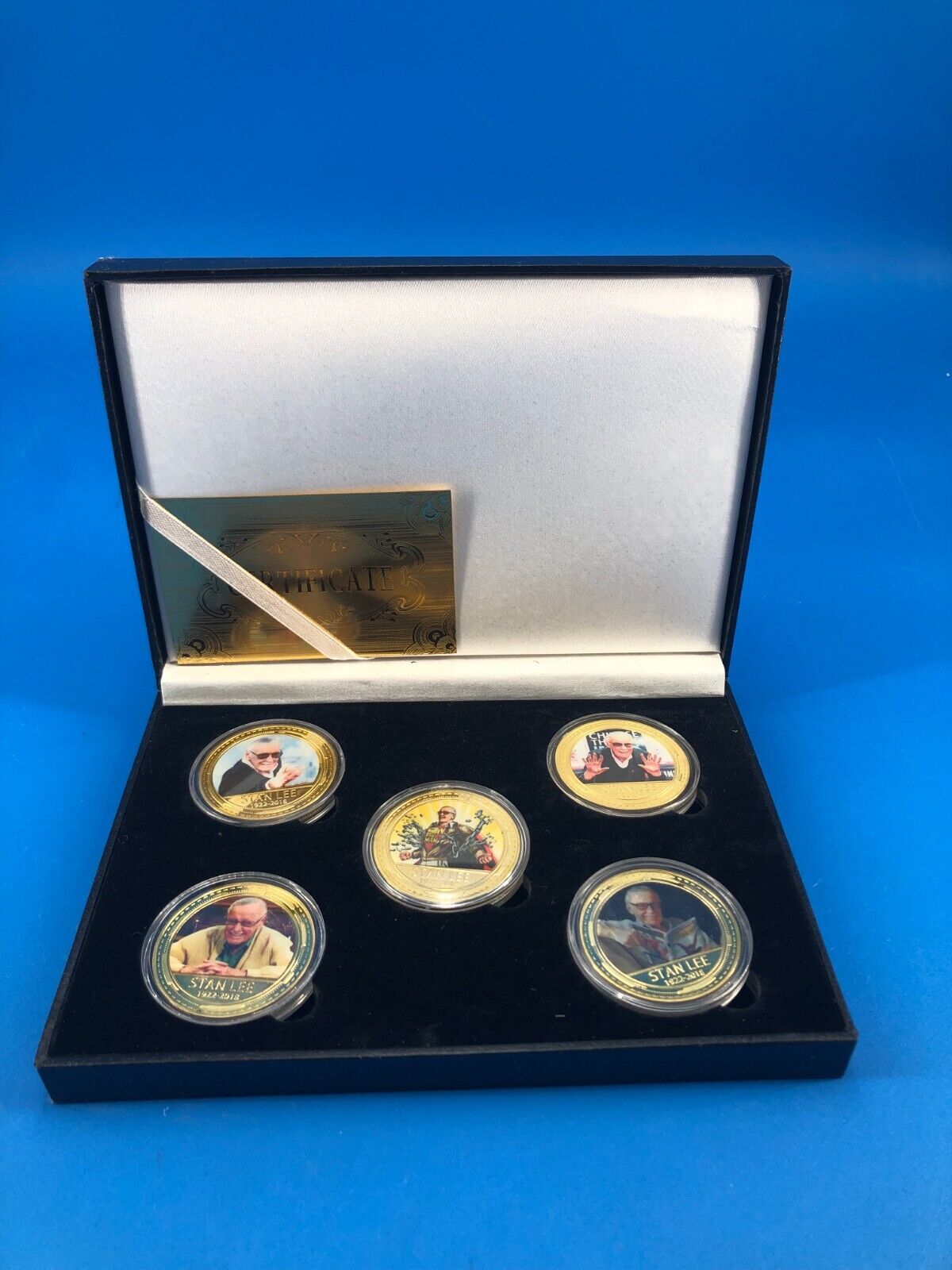 Worth Collection Stan Lee Commemorative 24k Gold Coin Five Set COA
