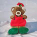 Christmas North American Ginger Bear Stocking Stuffed Animal 19 Plush Bag 1988
