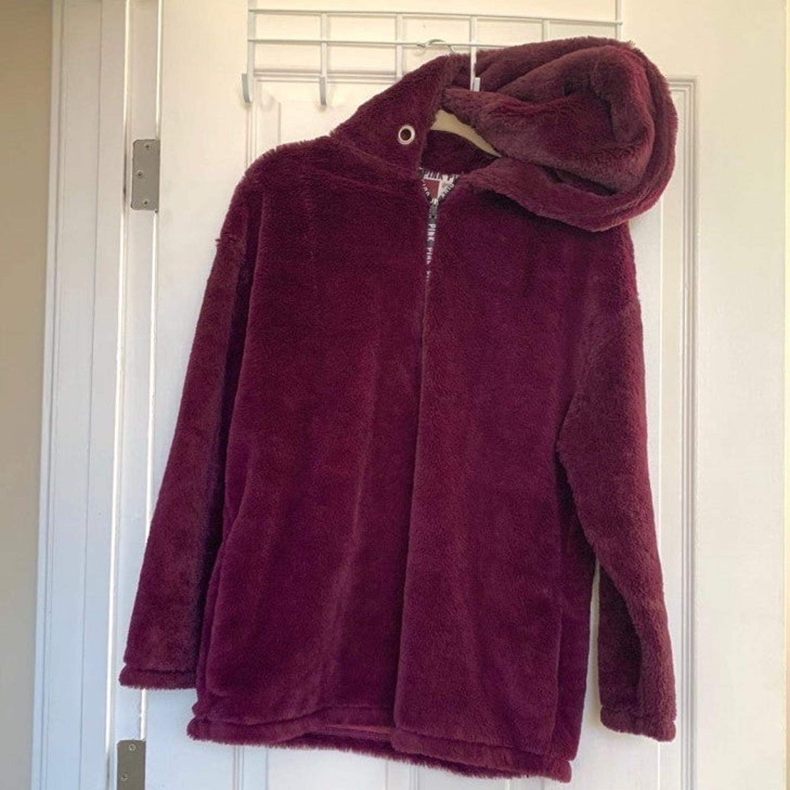 PINK Victoria’s Secret pull over hoodie fleece hooded sweater womens xs fit to M
