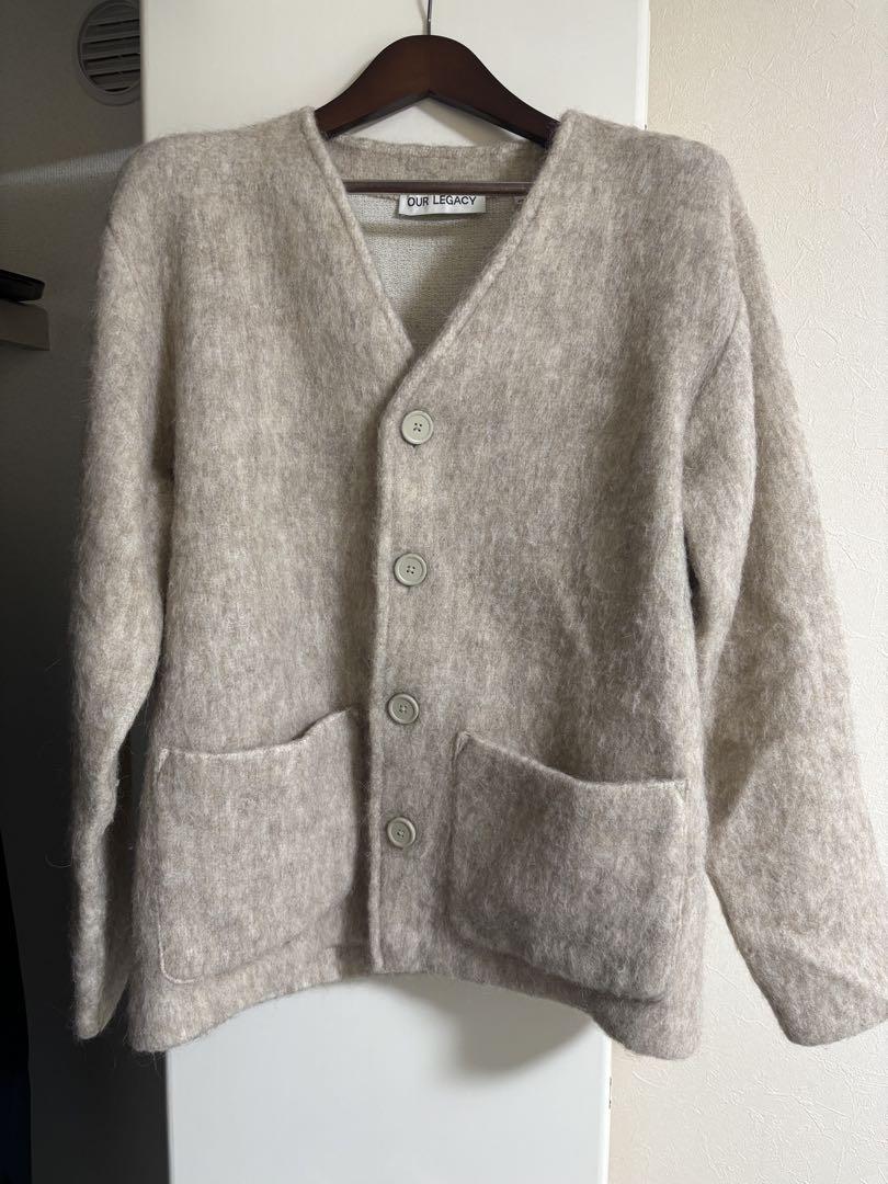 OUR LEGACY CARDIGAN ANTIQUE WHITE MOHAIR
