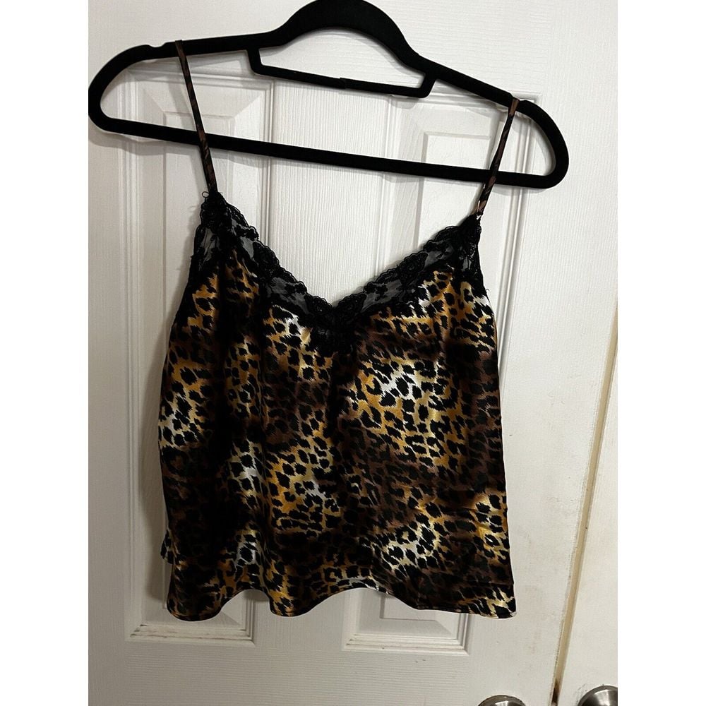 Victoria's Secret Vintage Y2K Leopard Print Sexy Camisole Top Large