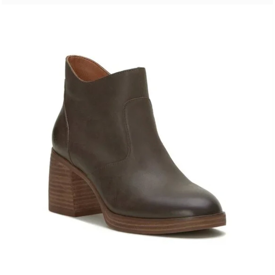 LUCKY BRAND Leather Quinlee Boots 6.5 Brown NWOT Leather Ankle Booties Heel