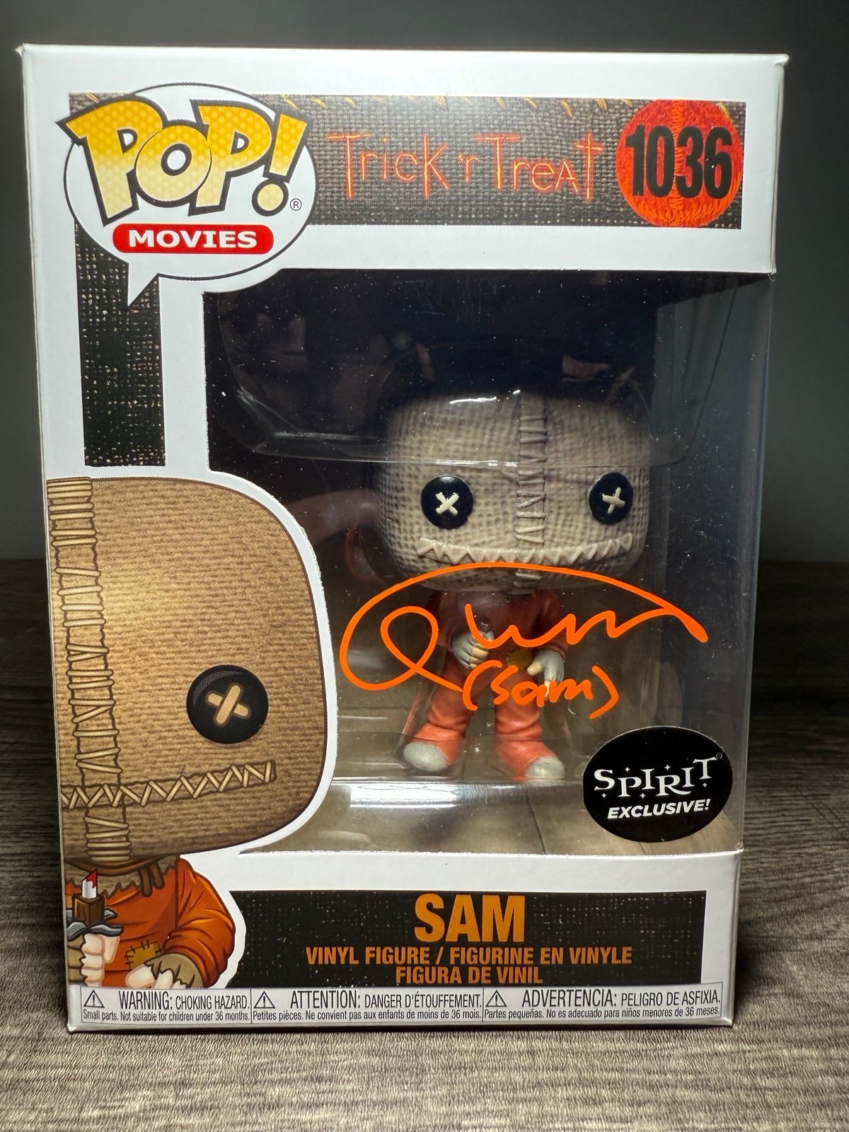 Funko Pop Sam Spirit Exclusive, Quinn Lord Signed Beckett Trick ‘r Treat