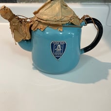 Vintage Judge Ware Turquoise Enamel Coffee Tea Pot Kitchen Collectibles No581