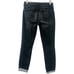 SIWY DENIM Mid Rise Skinny Jean Undone Hem in Black Size 25