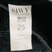 SIWY DENIM Mid Rise Skinny Jean Undone Hem in Black Size 25