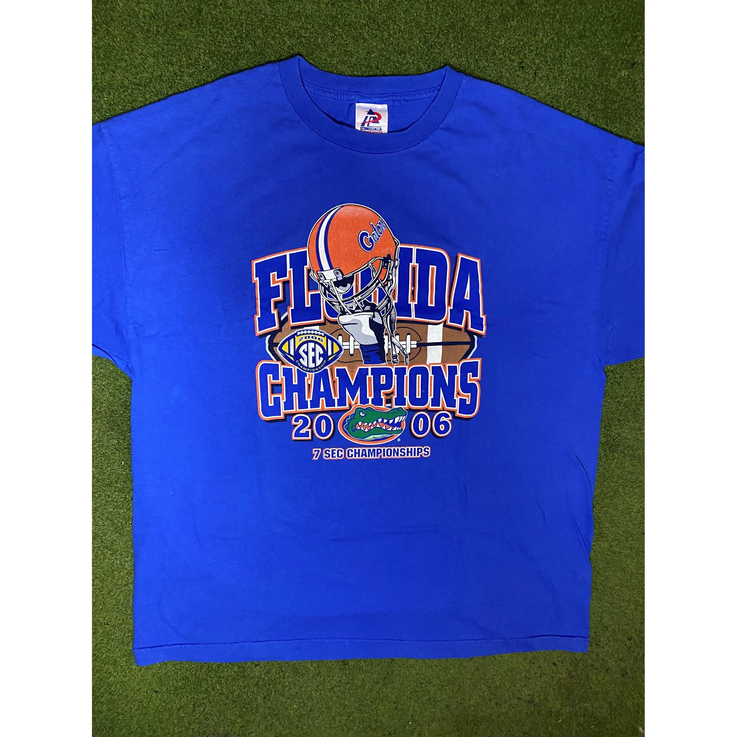 2006 Florida Gators - SEC Champions - Double Sided - Vintage College T-Shirt (2