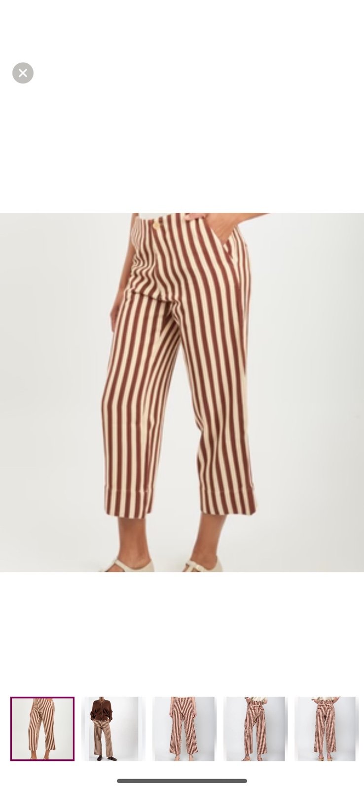 CARON CALLAHAN DEXTER PANTS - AUBURN STRIPE