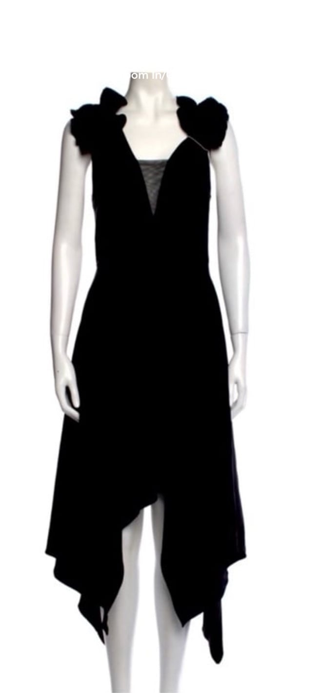 Black Holston  Heritage black dress with ruffle sleeves