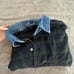 Polo Ralph Lauren Green and Navy Flannel Shirt with Denim Collar – Size Large  •