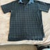 Polo Ralph Lauren Green and Navy Flannel Shirt with Denim Collar – Size Large  •