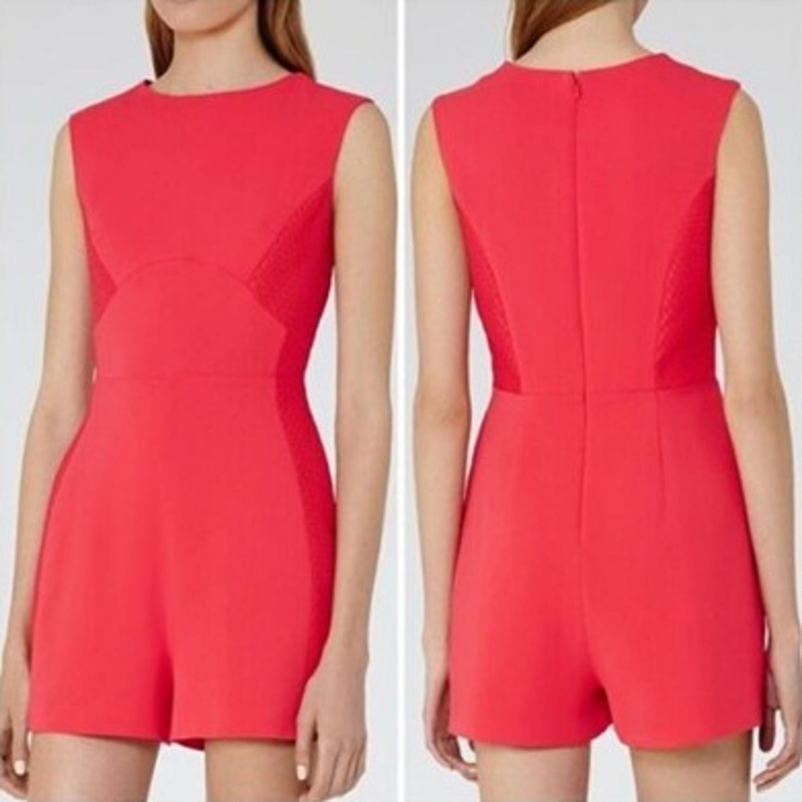 Reiss US 0 UK 4 Maia Sleeveless Playsuit Romper Red
