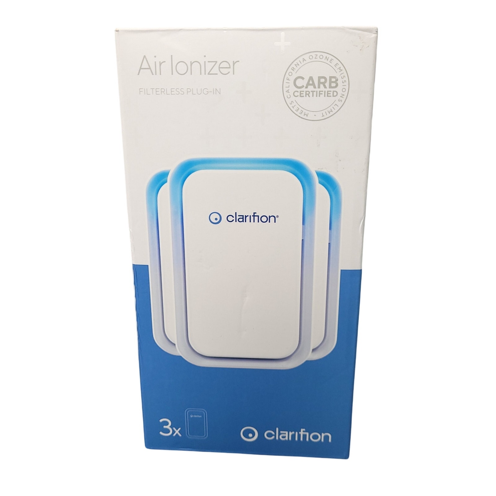 Clarifion Air Ionizers for Home 3 Pack Negative Ion Filtration System Open Box