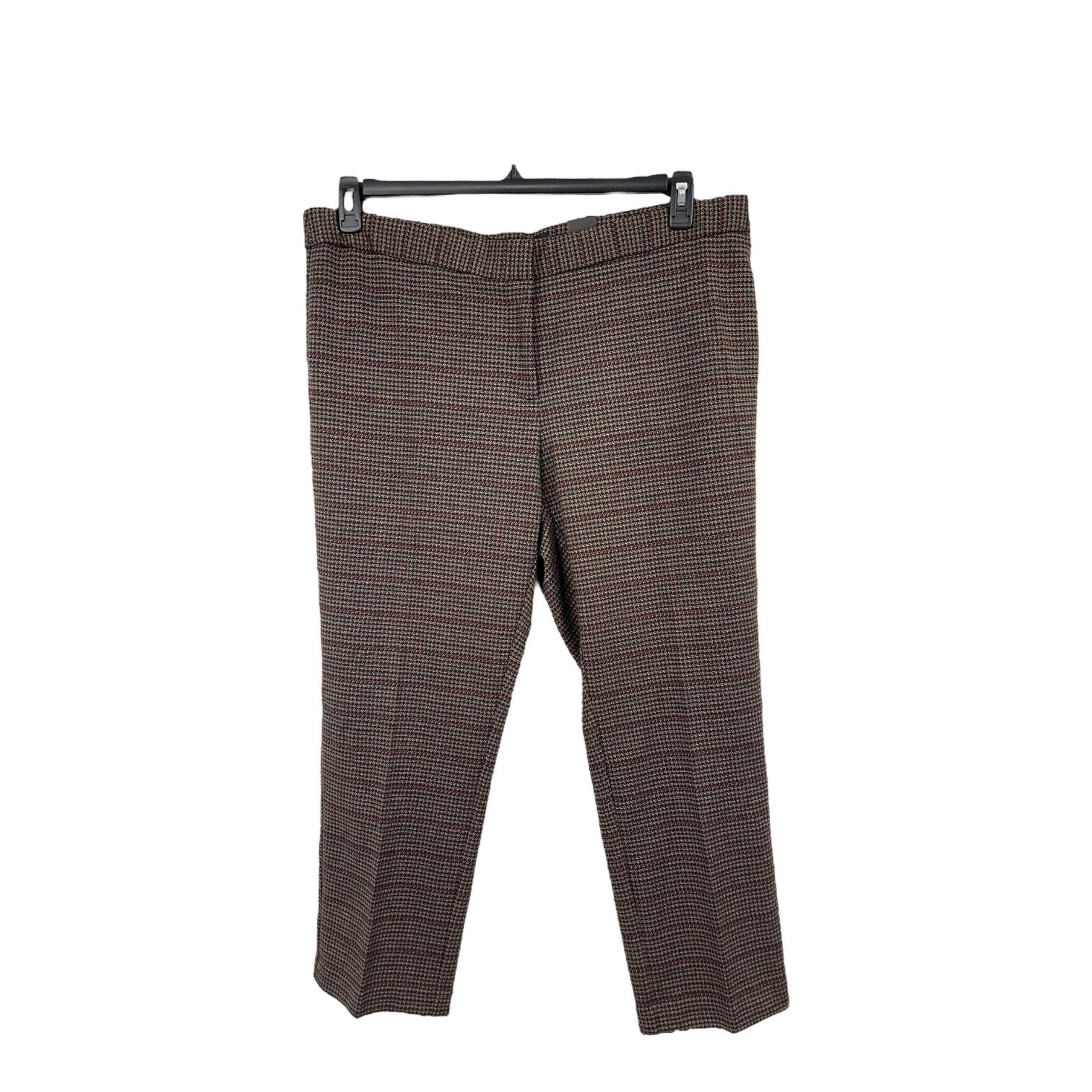 Amanda + Chelsea pants Alex Modern Fit ankle herringbone brown 20W
