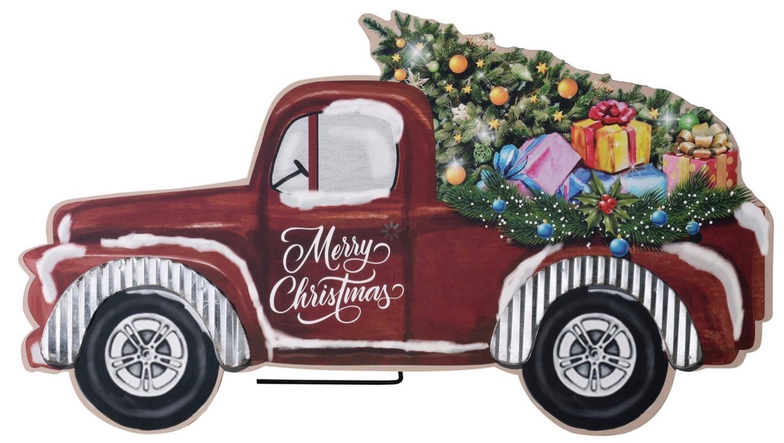 red truck home decor