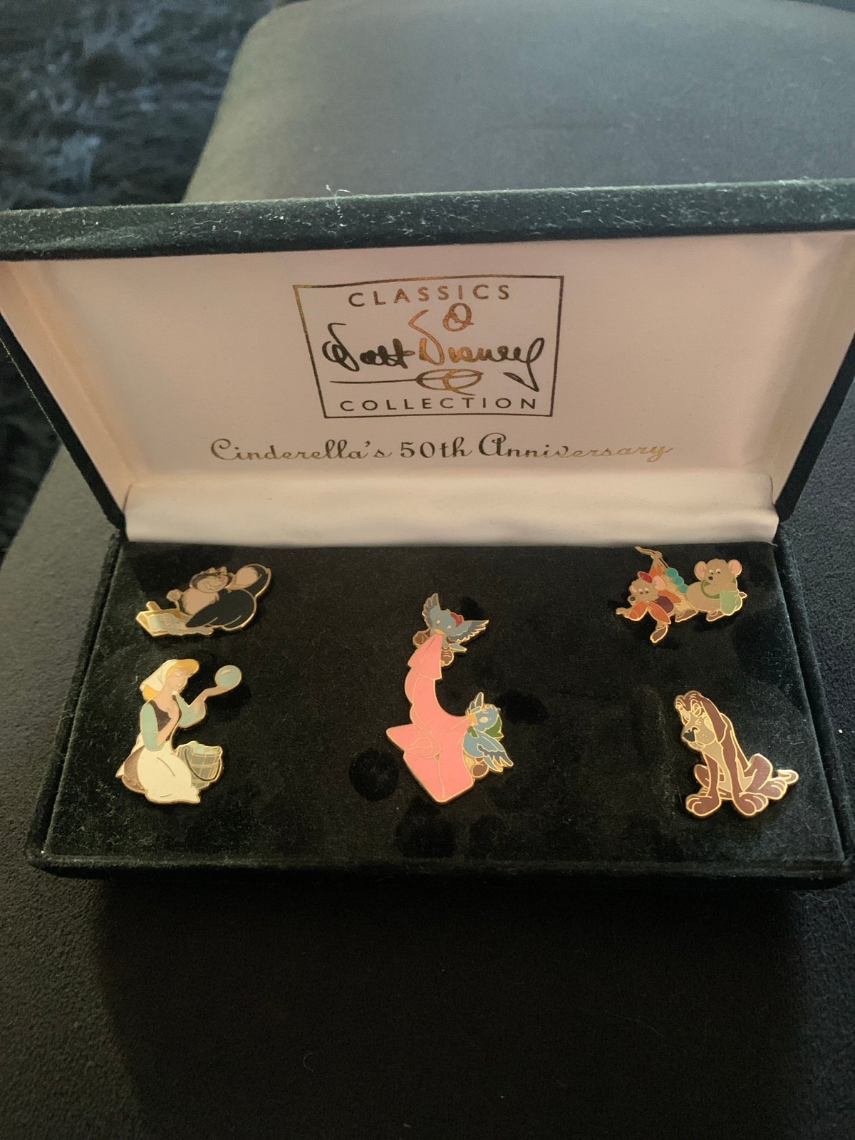 Walt Disney Cinderella 50th Anniversary Commemorative Pin Set!