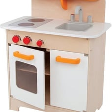 Hape Gourmet Kitchen Kid's Wooden Play Kitchen in Orange