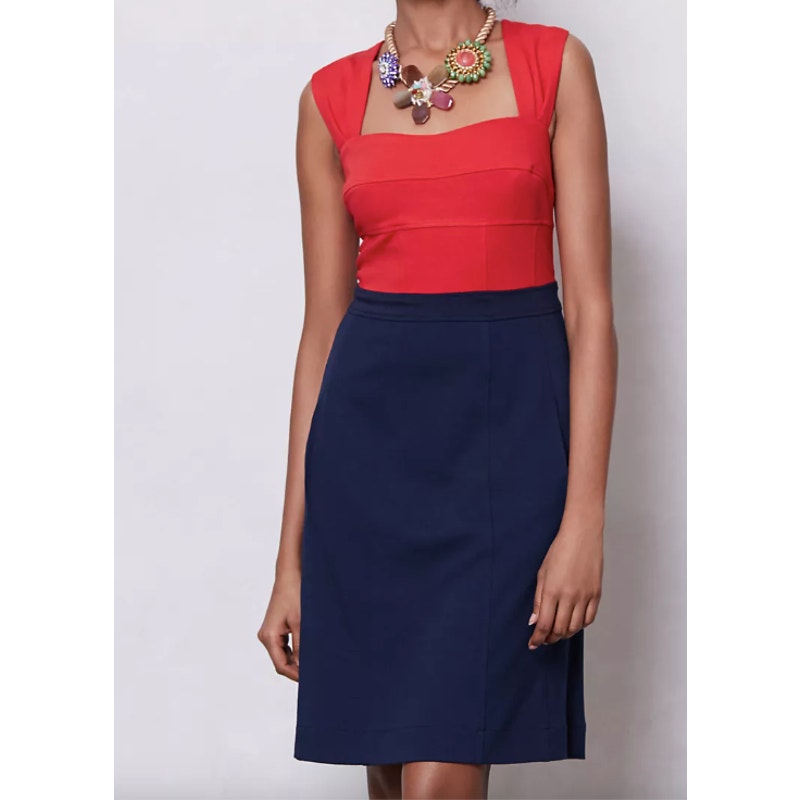 NWT Anthropologie Girls from Savoy Coralblock Ponte Dress sz 2
