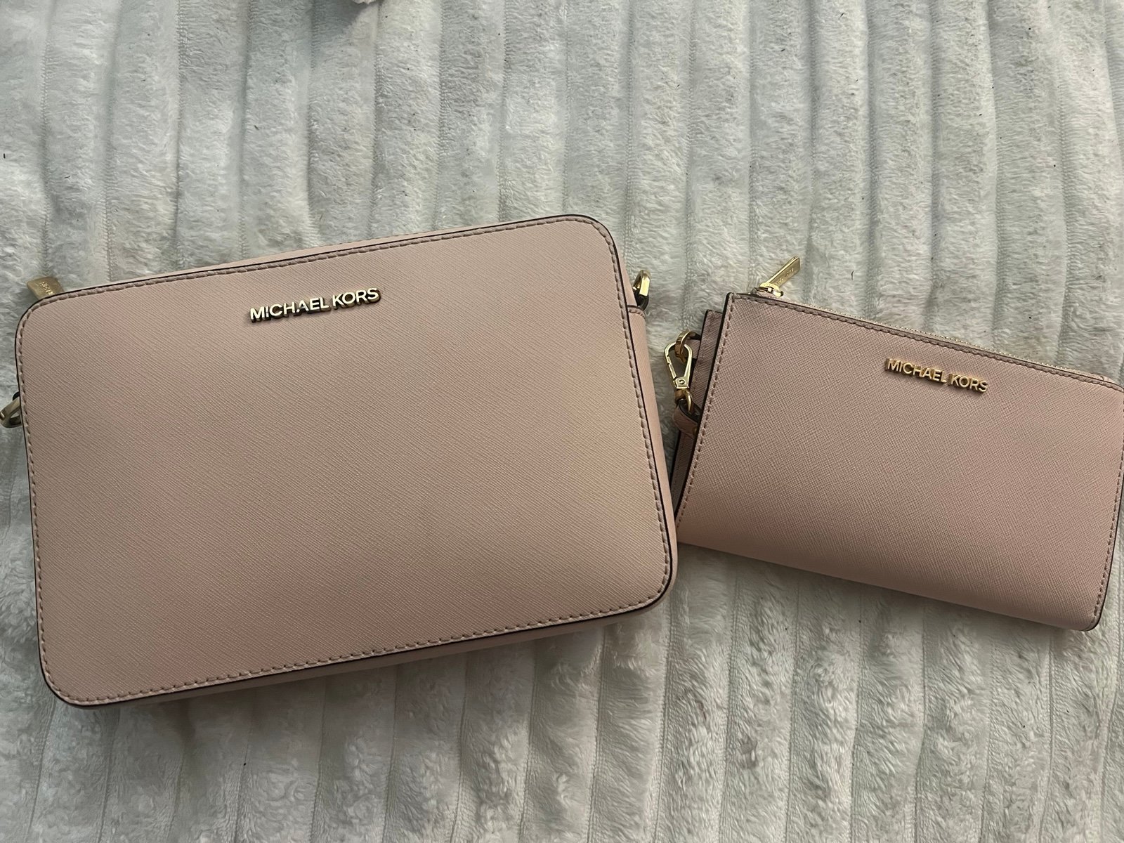 Michael Kors Blush Pink Crossbody & Wallet