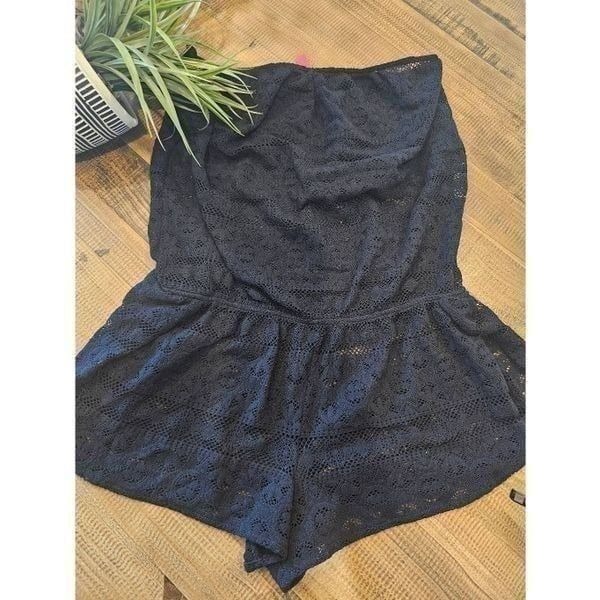 Black lacey strapless swim cover up, Victoria secret