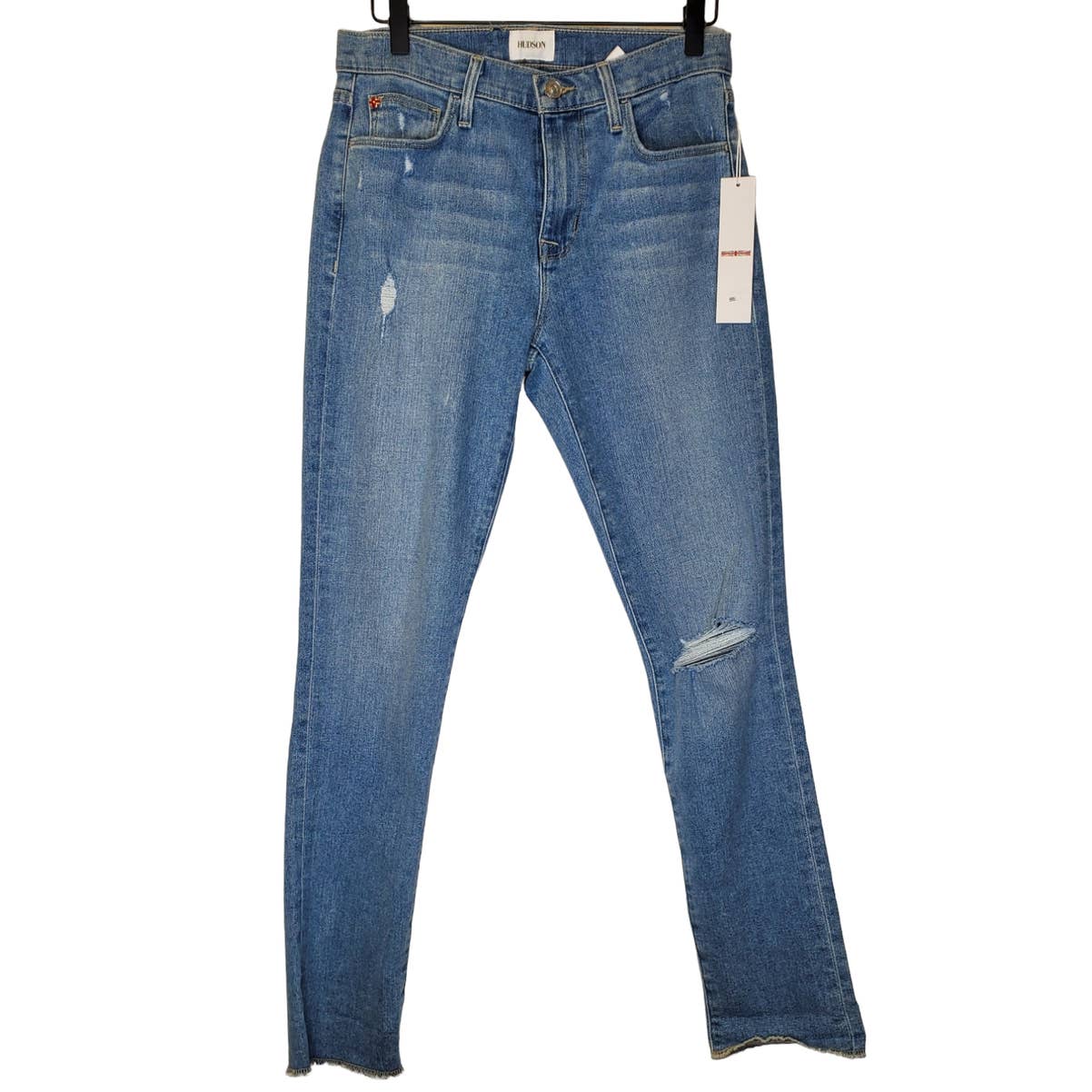 NEW Hudson Jeans 26 Natalie Suzette Mid-Rise Slim Boyfriend Crop Jean Stretch