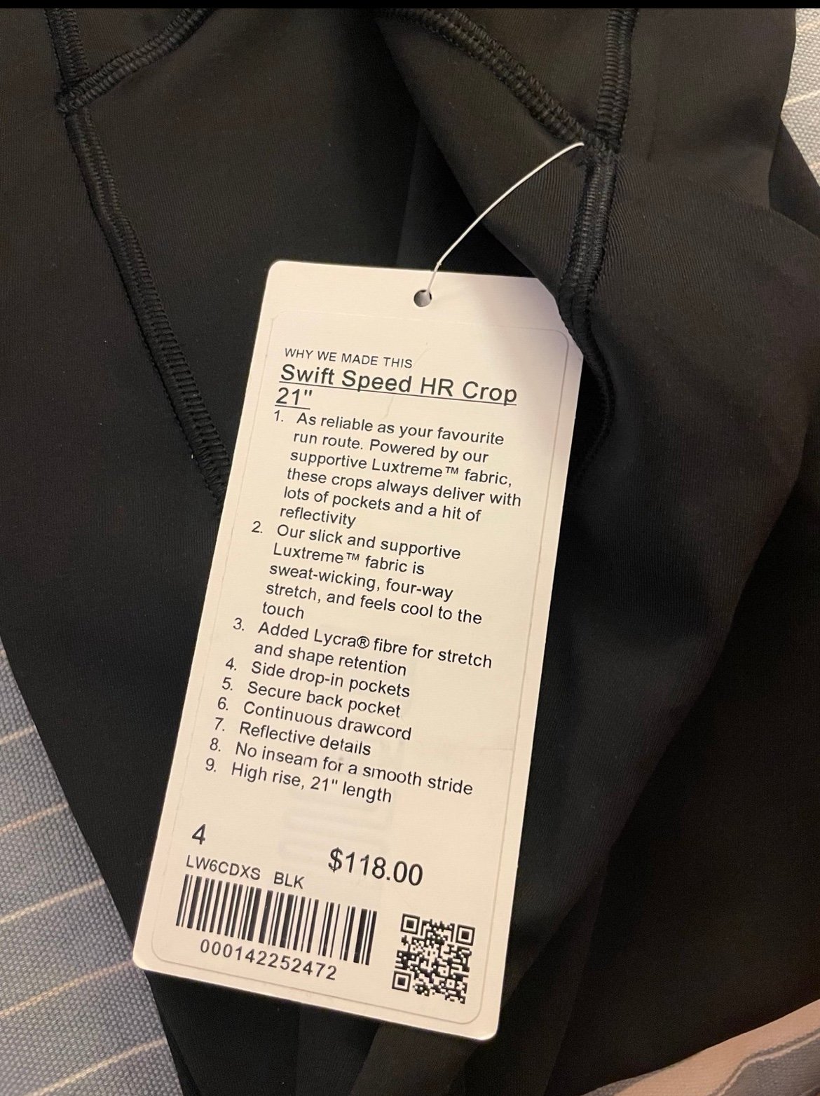 lululemon leggings size 4 swift speed and Lululemon Base Pace HR Crop 21” leggin