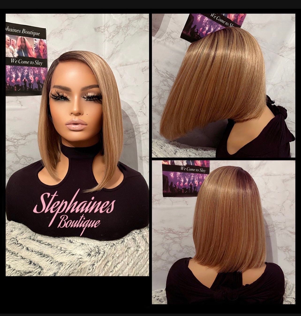 Human Hair blended Lace Front Wig