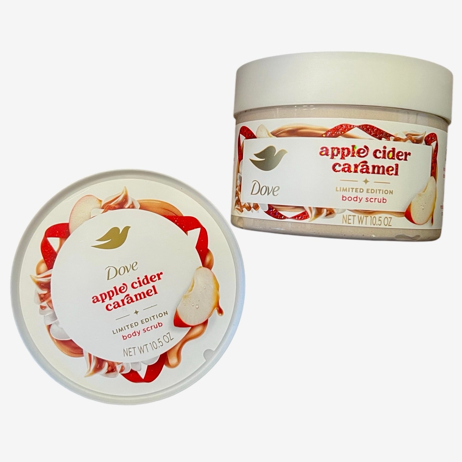 2 Limited Edition Dove Apple Cider Caramel Body Scrub New