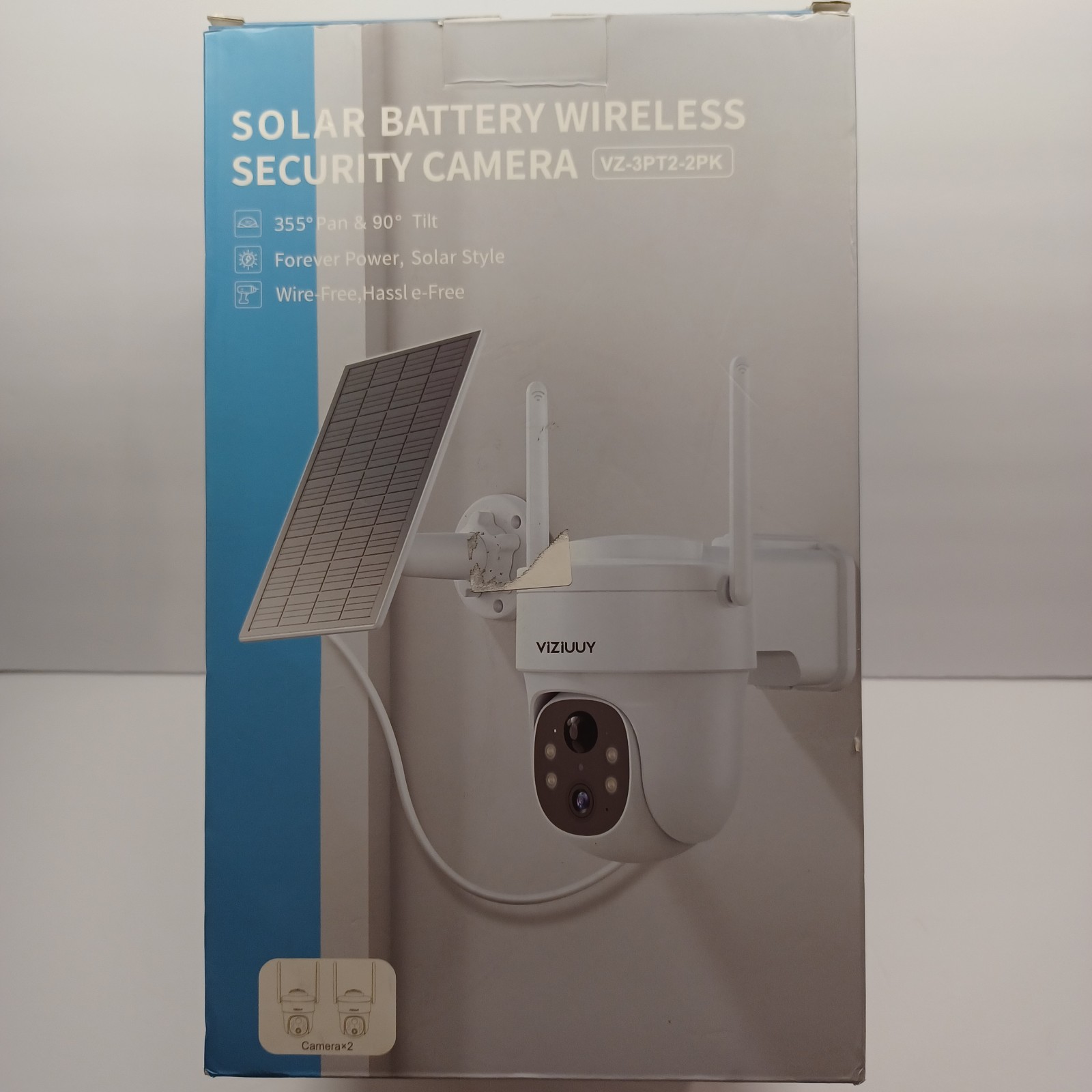 Solar Security Cameras Wireless Outdoor- 2 Pack
