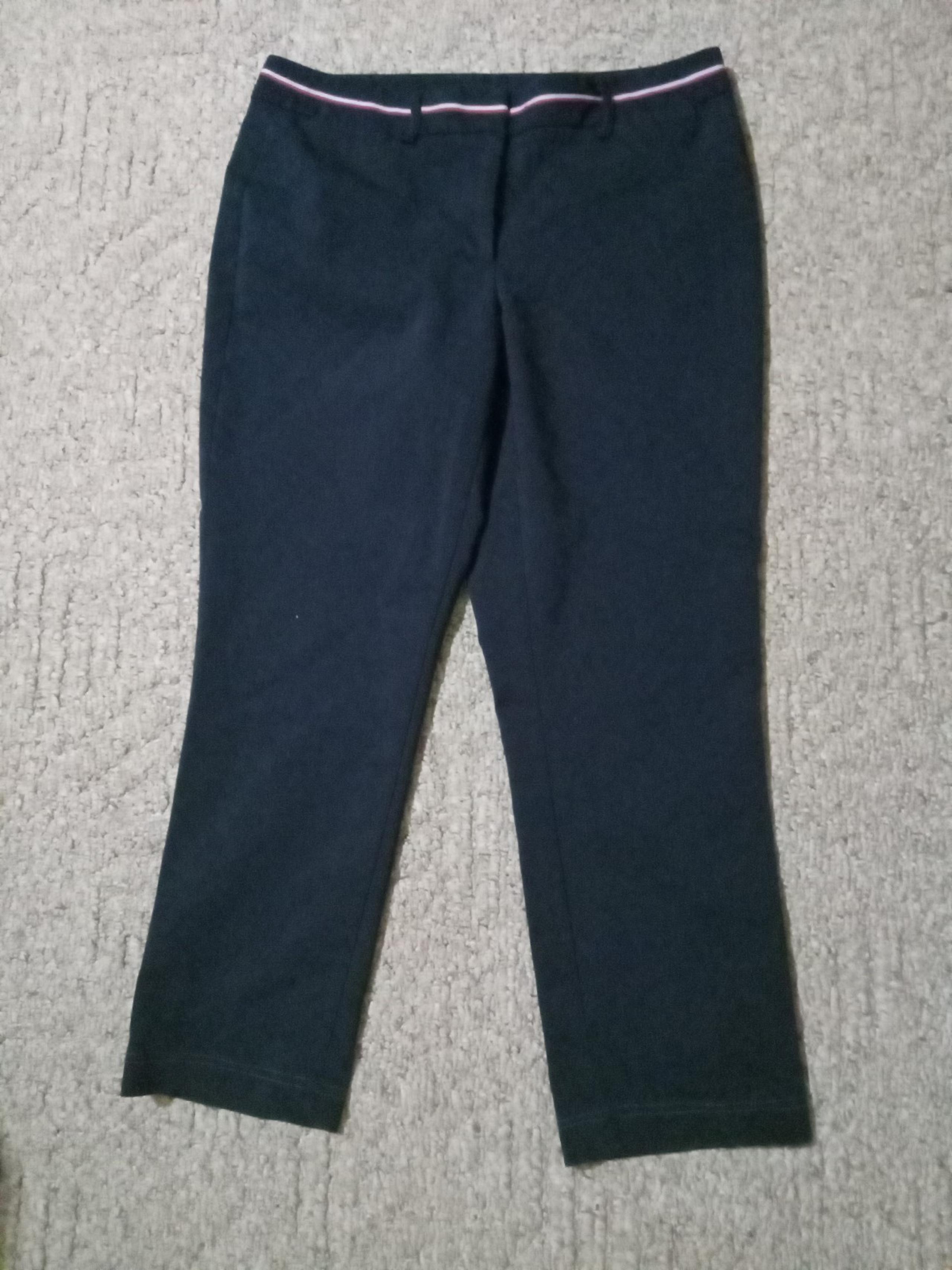 Tommy Hillfiger navy blue flat front straight leg women's pants size 8