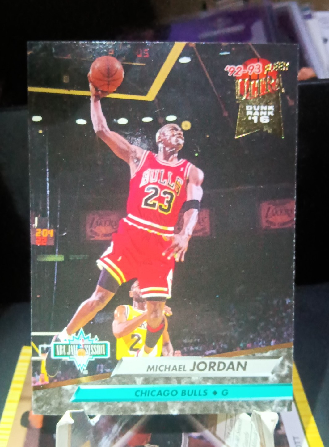 Rare 1993 Fleer 1992 MICHAEL JORDAN Top 20 Jammers Slam Dunk Competition Card !