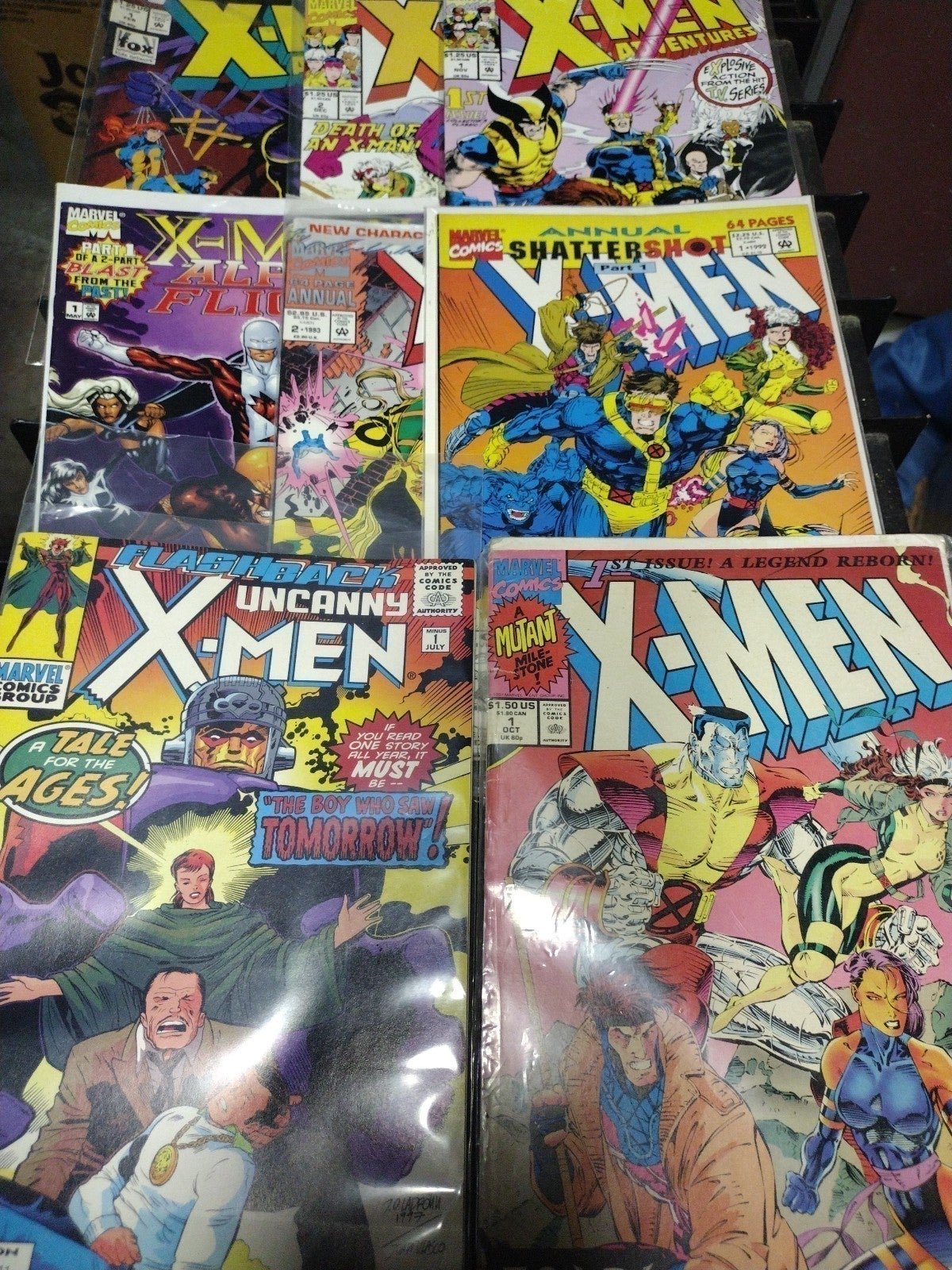 X-Men #1s, 15 lot; all 1990s (#2) like new condition, free shipping