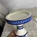 Ralph Lauren Mandarin Blue 10.5 “ Pillar Ceramic Candle Holder