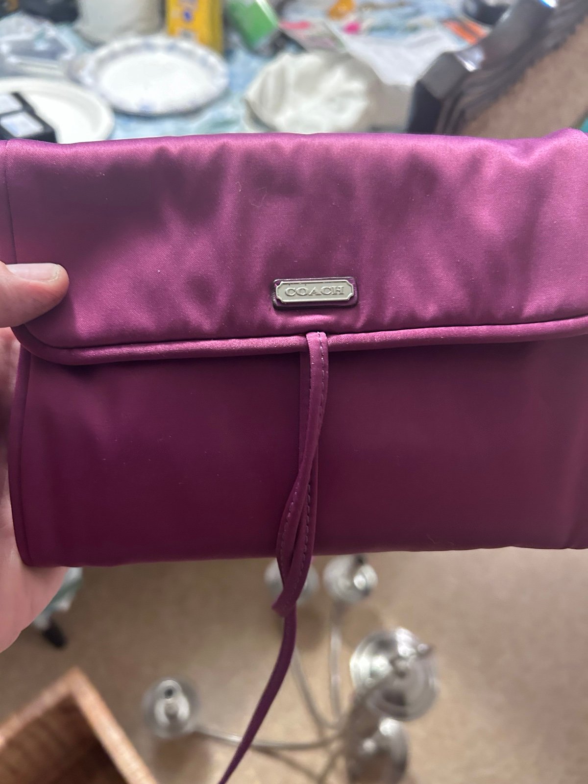 Coach jewelry roll up bag
