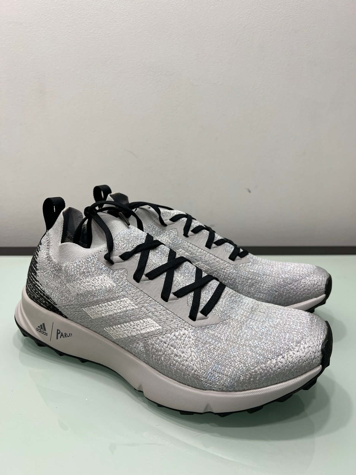 Adidas Terrex Two Parley Womens 11 Gray Black Trail Outdoor Running Shoes FU8121