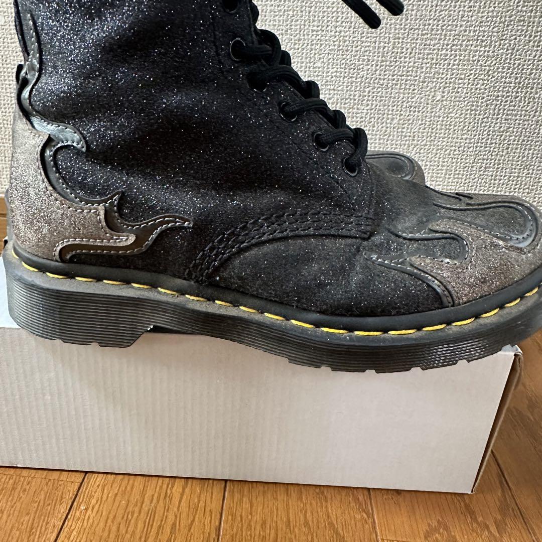 Dr.Martens FLAMING GLITTER ラメブーツ Dr. Martens 1460 Flame glitter boots
