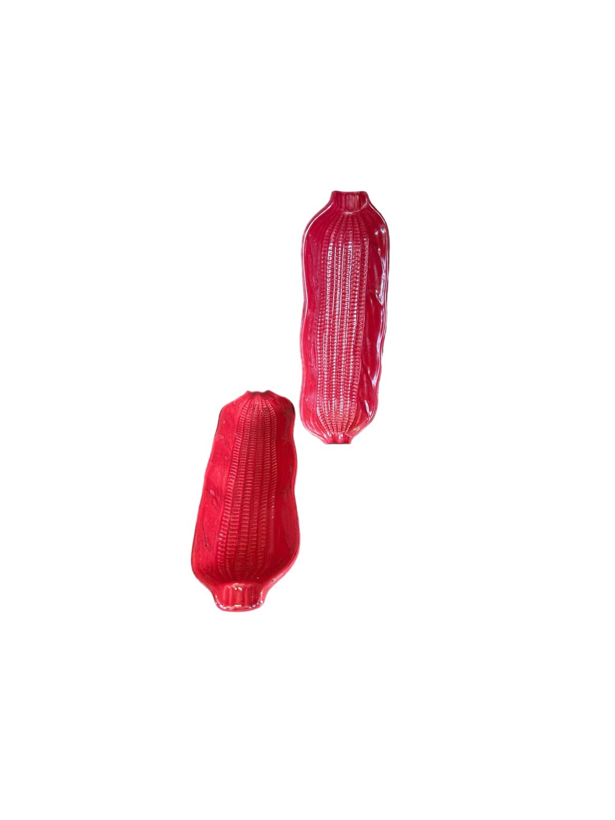 Sorrento Wheat (Ruby Red) SIGNATURE Corn Dishes Set of 2 Corn on the Cob Holders