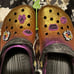 Disney Hocus Pocus Crocs-M9 W11 Orange & Purple Glitter Limited Edition & Charms