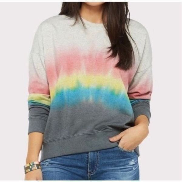 Sundry Rainbow Stripe Crewneck Sweatshirt | 1 S