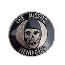 Vintage Misfits Fiend Club Metal Belt Buckle Music Punk Rock Skull Danzig Round